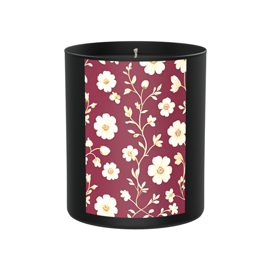 Velvet petals, dark woods, and a touch of drama 200g Black Candle ‘Dark Noir’