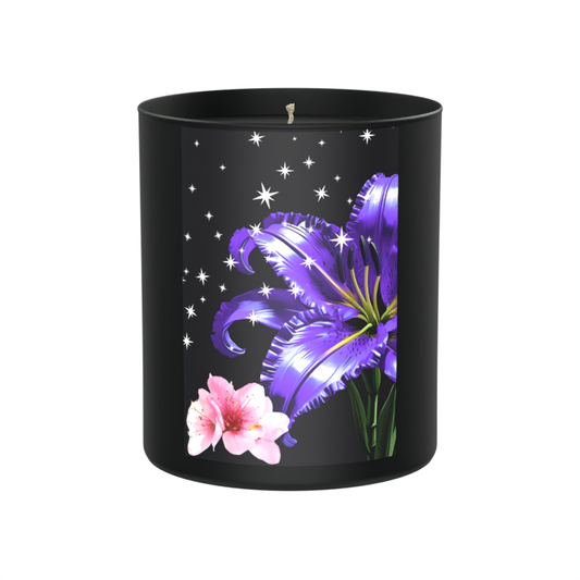 Midnight blooms, whispered spells, and floral femme power. 200g Black Candle ‘Dark Noir’
