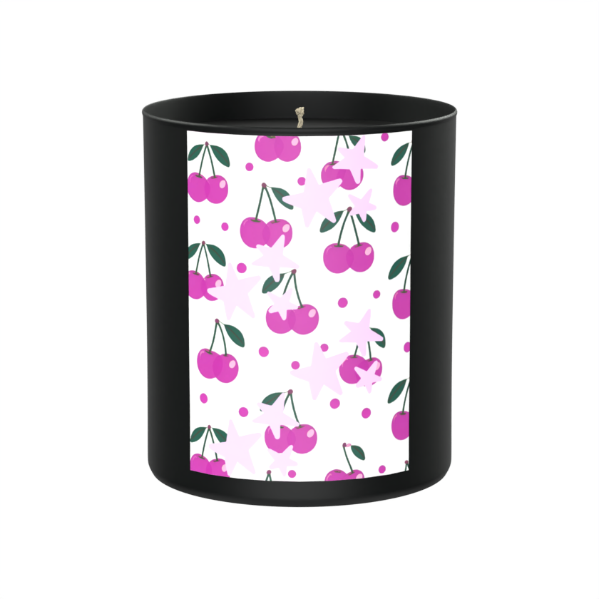 Cherry print 200g Black Candle ‘Dark Noir’