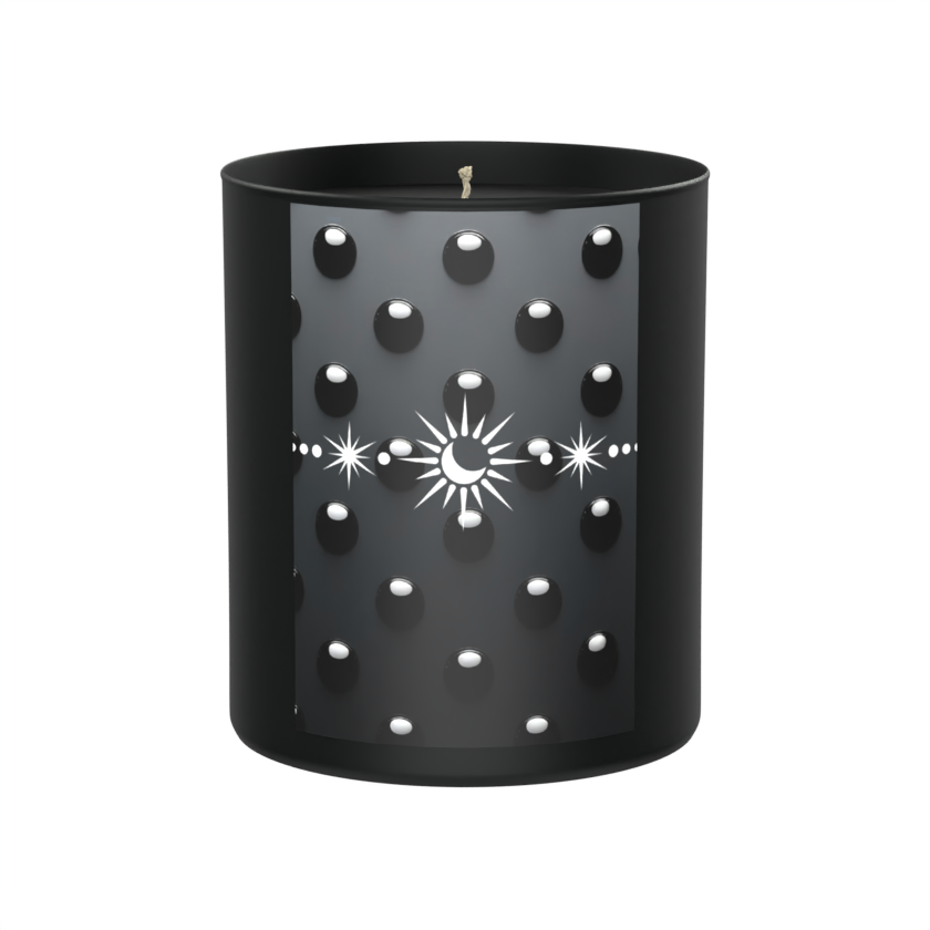 A midnight ritual with a cosmic twist. 200g Black Candle ‘Dark Noir’