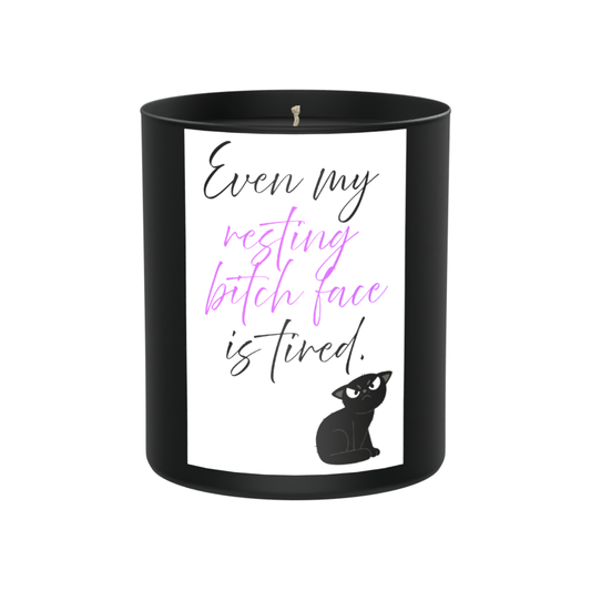 Even my resting bitch face is tired. 200g Black Candle ‘Dark Noir’