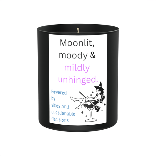 Moonlit Moody 200g Black Candle ‘Dark Noir’