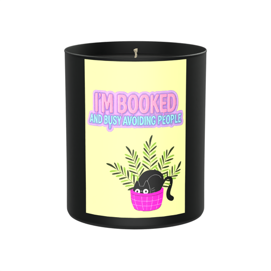 I’m booked and busy avoiding people 200g Black Candle ‘Dark Noir’