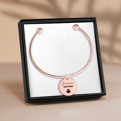 Your Power Starts Within Gold Bangle | Spiritual Bracelet