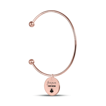Your Power Starts Within Gold Bangle | Spiritual Bracelet