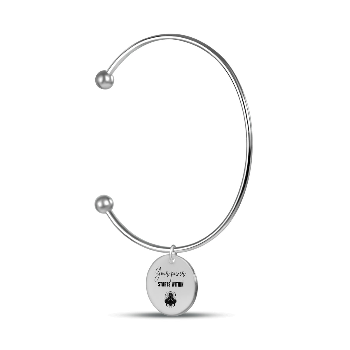 Your Power Starts Within Gold Bangle | Spiritual Bracelet