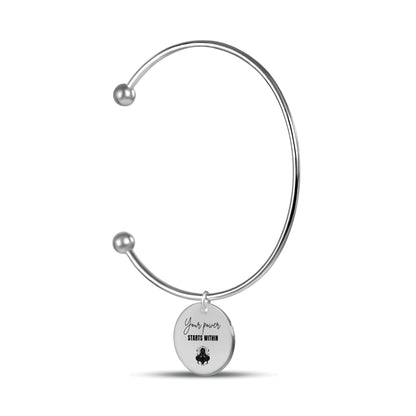 Your Power Starts Within Gold Bangle | Spiritual Bracelet