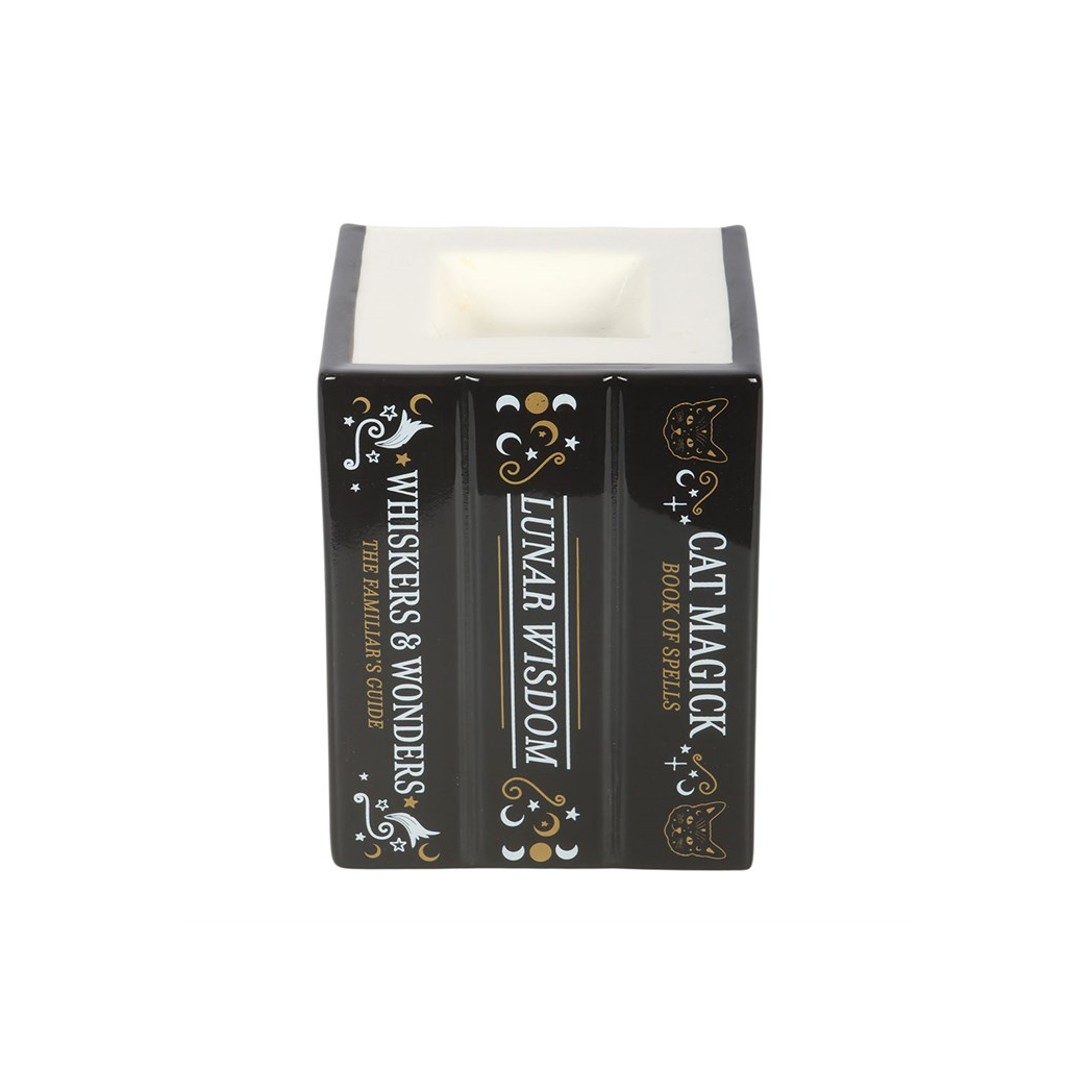Black Cat Book of Spells Oil Burner & Wax Melt Burner