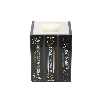 Black Cat Book of Spells Oil Burner & Wax Melt Burner