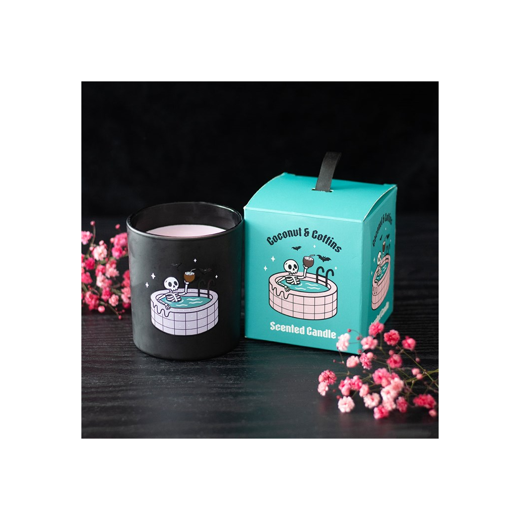 Coconut & Coffins Scented Candle – Gothic Coconut Candle