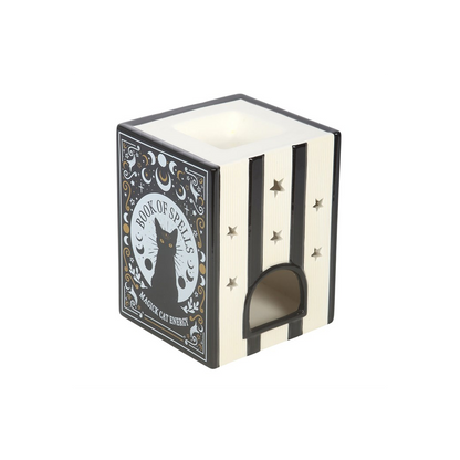 Black Cat Book of Spells Oil Burner & Wax Melt Burner