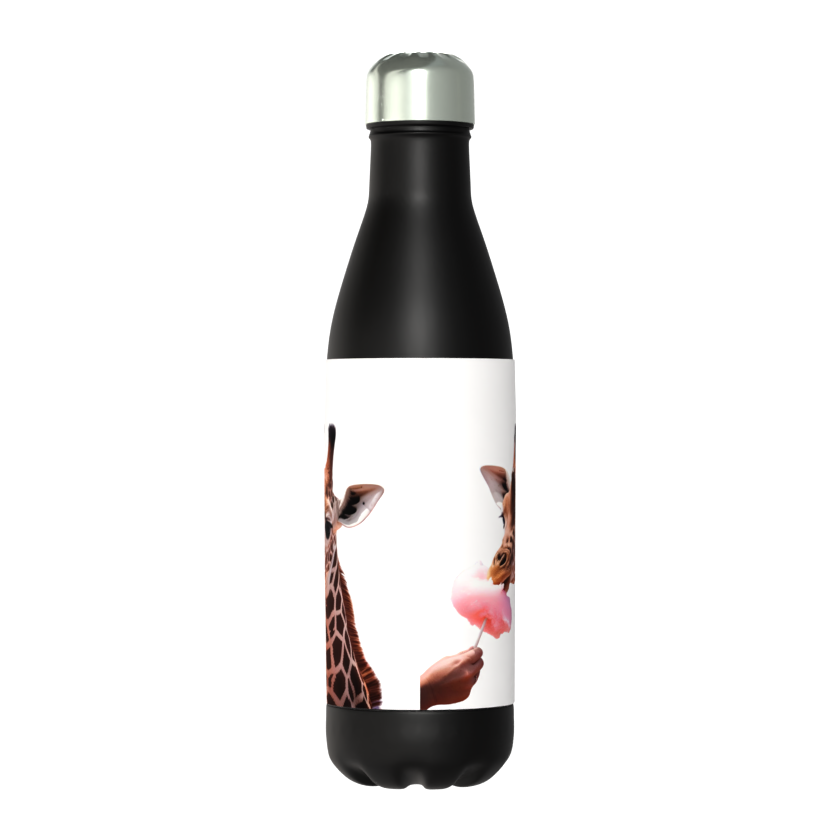 Cotton Candy Giraffe Classic 50cl Thermos Black Bottle
