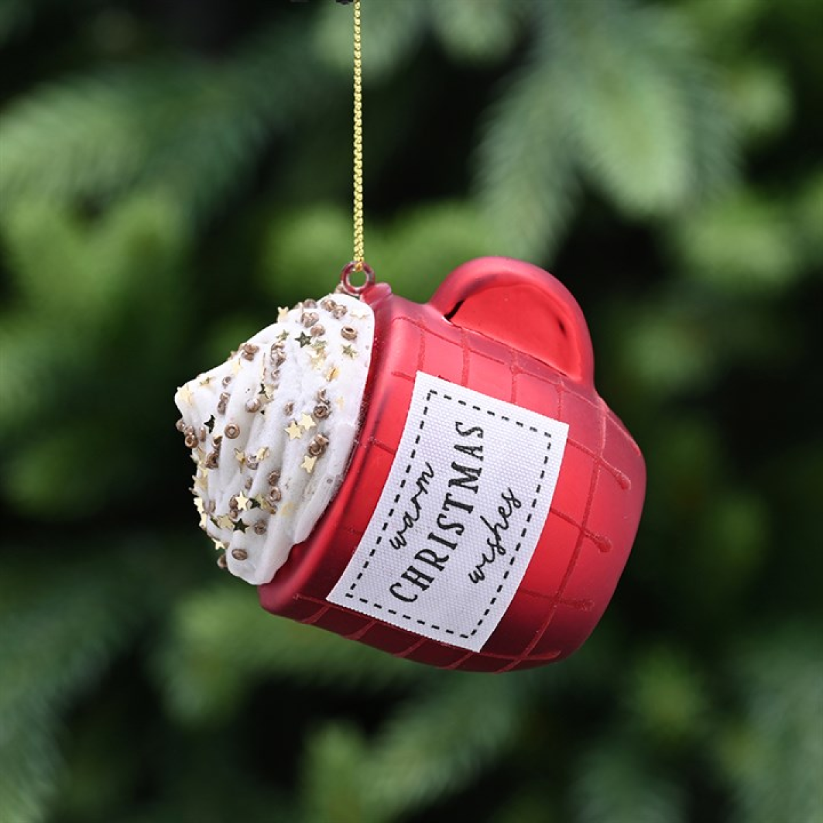 Christmas Mug Ornament – Glass Hot Chocolate Tree Decoration