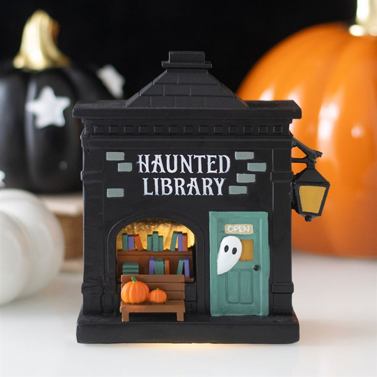 Haunted Library Halloween LED Light Up Decoration – Spooky House