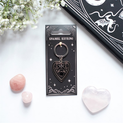 Black Planchette Keyring – Witchy Talking Board Keychain