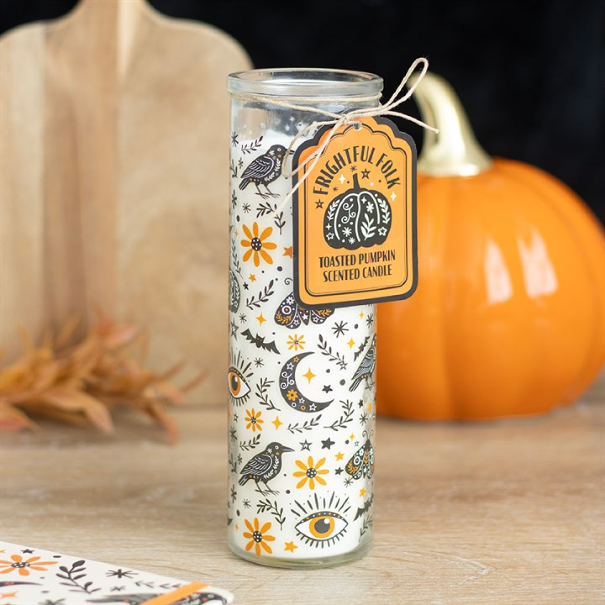 Toasted Pumpkin Scented Candle – Witchy Celestial Design