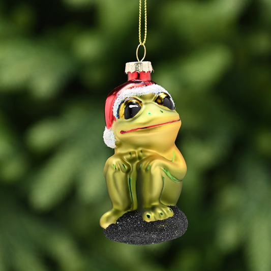 Frog Christmas Ornament – Glass Christmas Tree Decoration