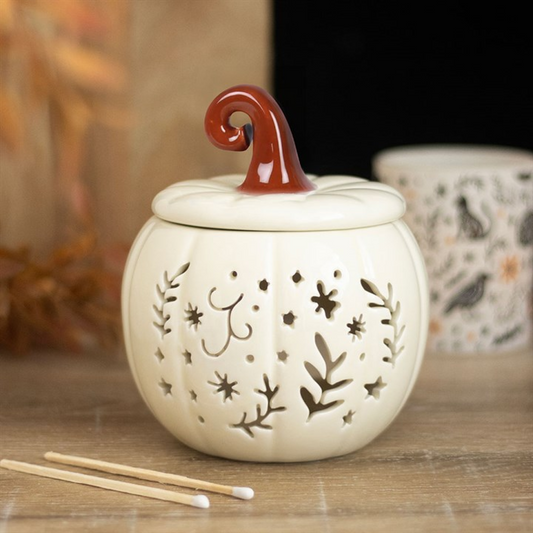 Cream Pumpkin Oil Burner & Wax Warmer – Celestial Folk Design