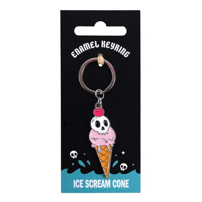 Ice Scream Cone Keyring