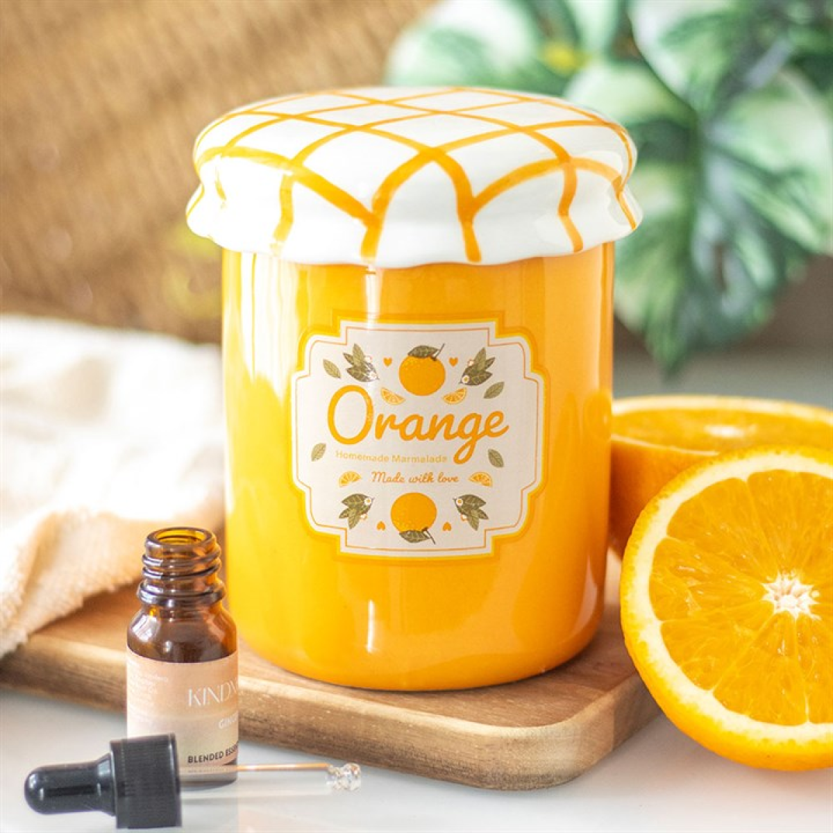 *Orange Marmalade Jar Ceramic Oil Burner and Wax Warmer (12/24)