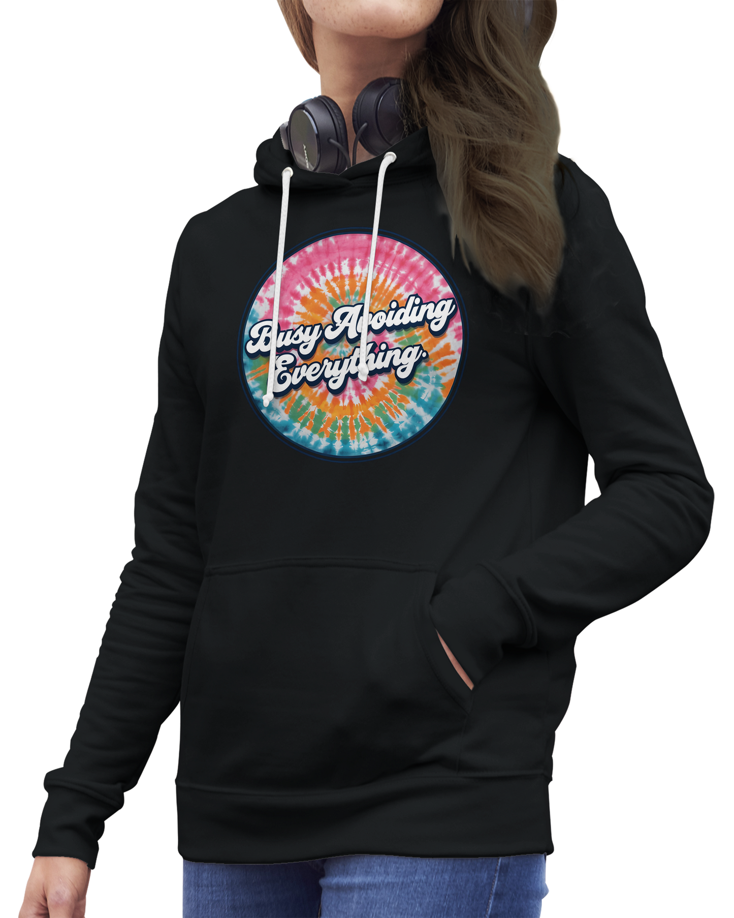 Busy Avoiding Everything Premium Womens Pullover Hoodie Black