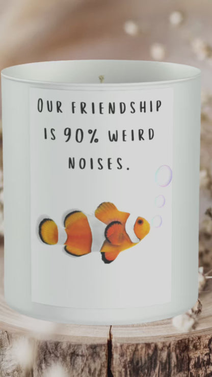 Our friendship is... 200g White candle ‘Sandy Bay'