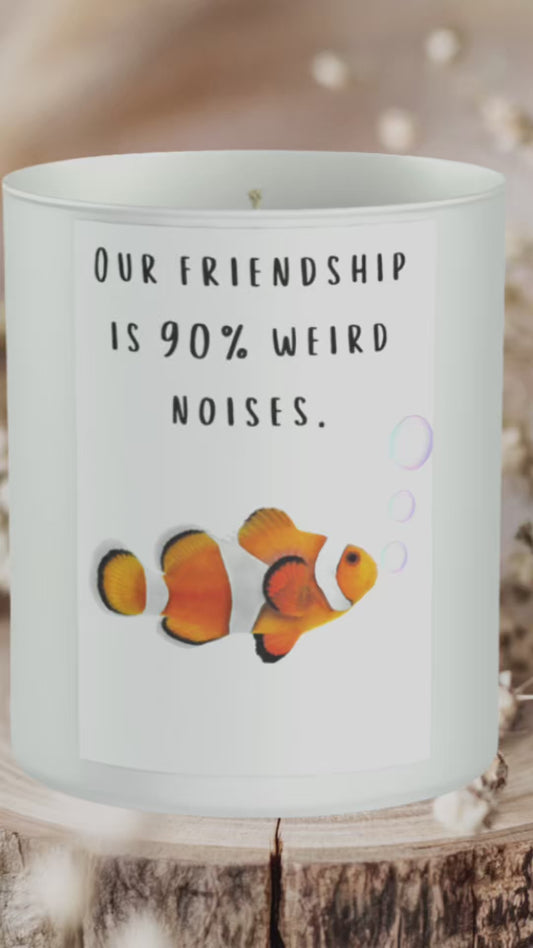 Our friendship is... 200g White candle ‘Sandy Bay'