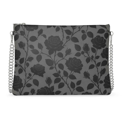 Midnight Rose Designer Chain Crossbody Bag