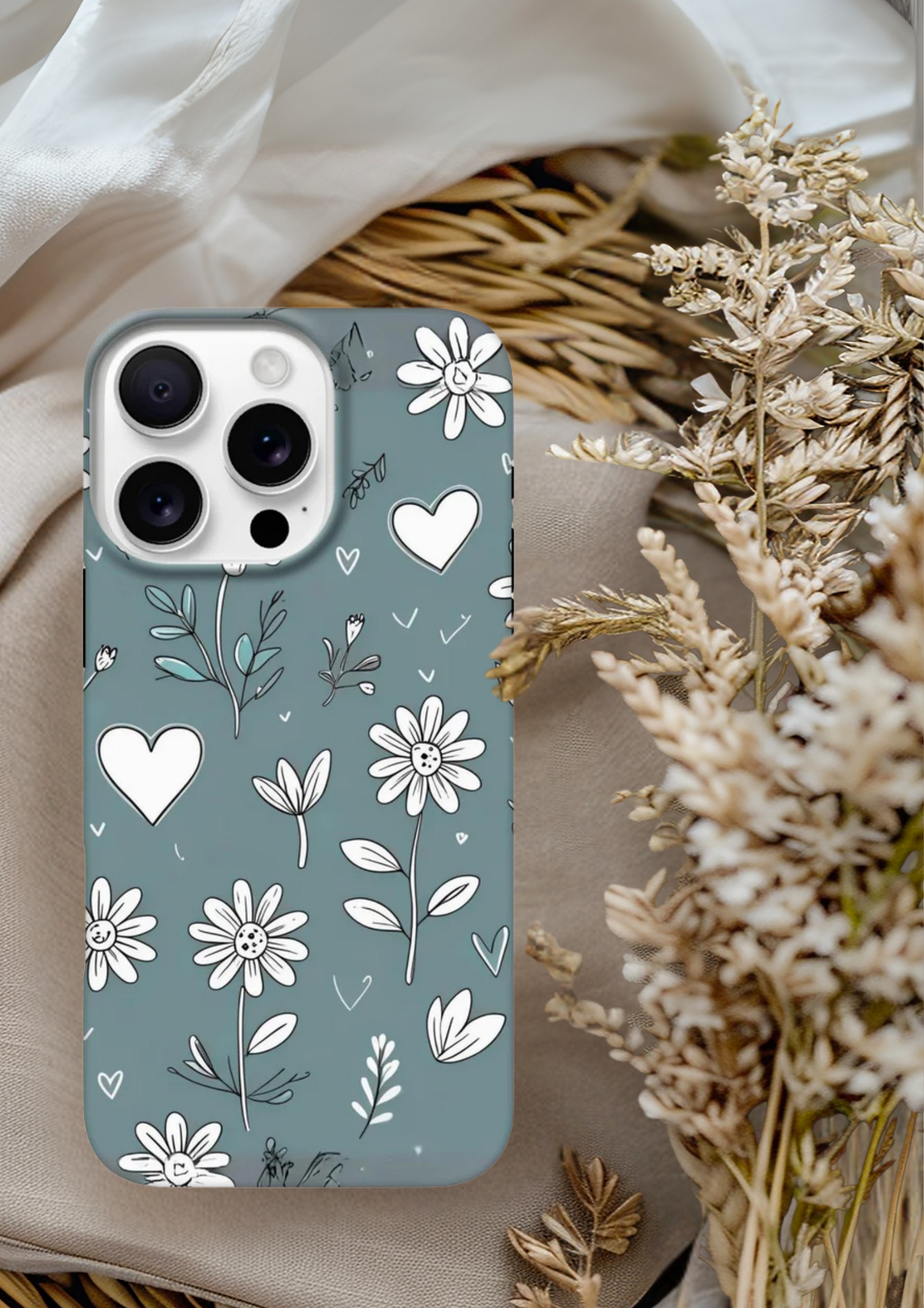 Whimsical Heart Meadow Tough case for i Phone